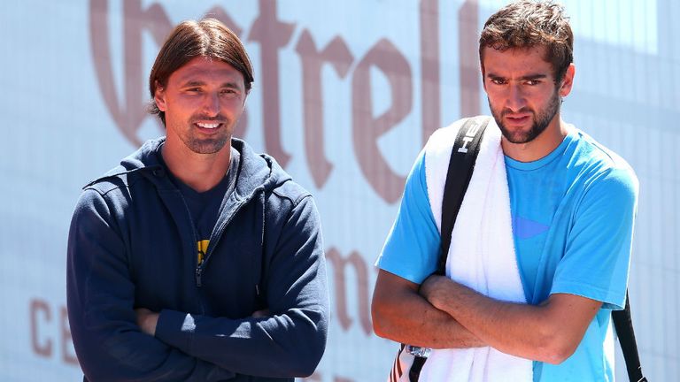 Cilic with coach Goran Ivanisevic