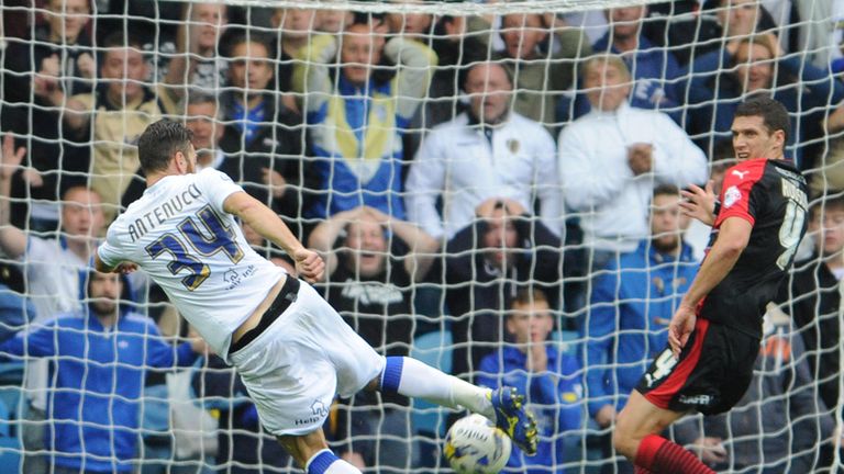 Mirco Antenucci scores one of his 10 league goals