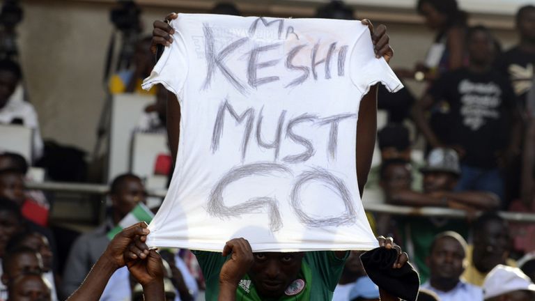 Nigeria fans: Called for Keshi to go during Sudan game