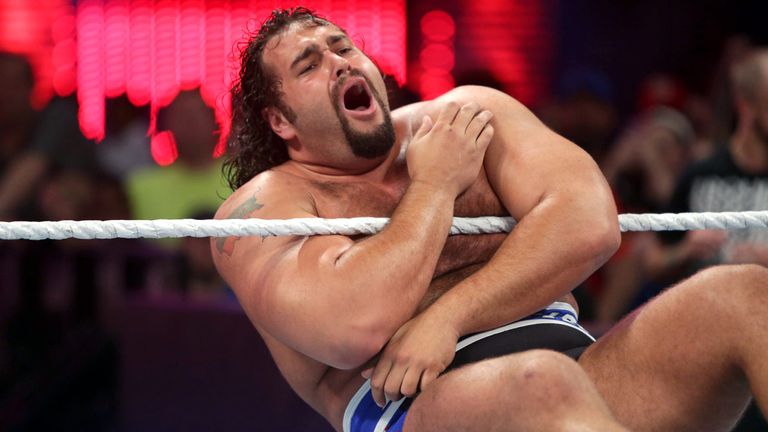 Rusev was injured during a match with Neville