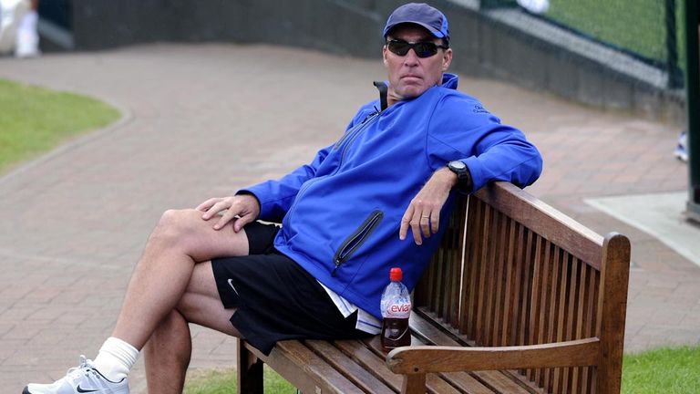 Ivan Lendl takes a break from coaching Andy Murray at SW19