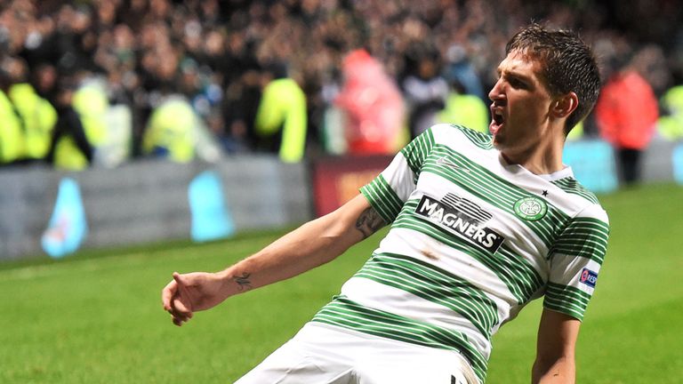 Stefan Scepovic: Celebrates his goal