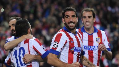 Raul Garcia and Atletico Madrid celebrate
