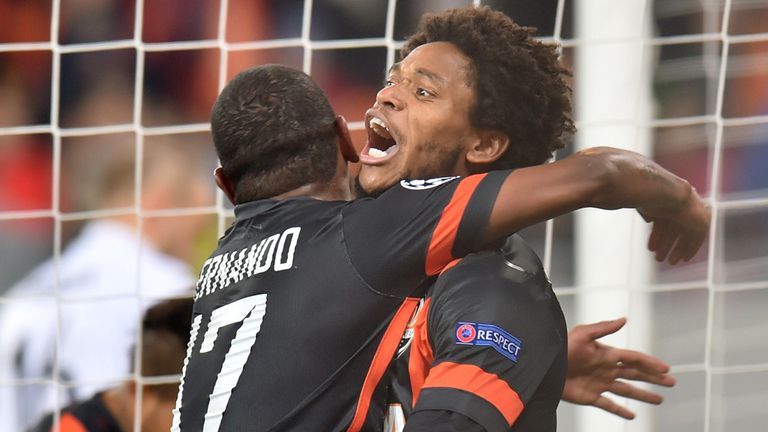 Luiz Adriano: Celebrates against BATE Borisov after another easy win