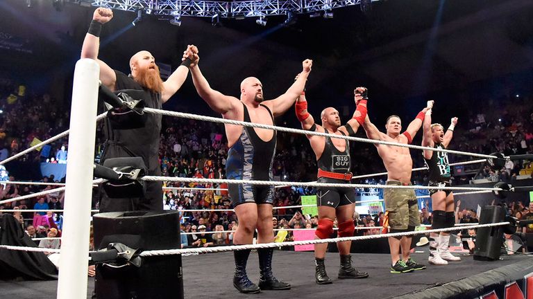 Erick Rowan, Big Show, Ryback, John Cena and Dolph Ziggler comprise Team Cena