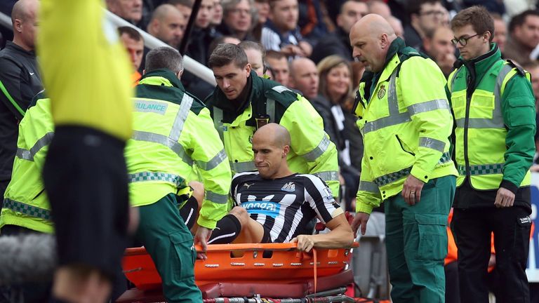 Obertan: Stretchered off in first half
