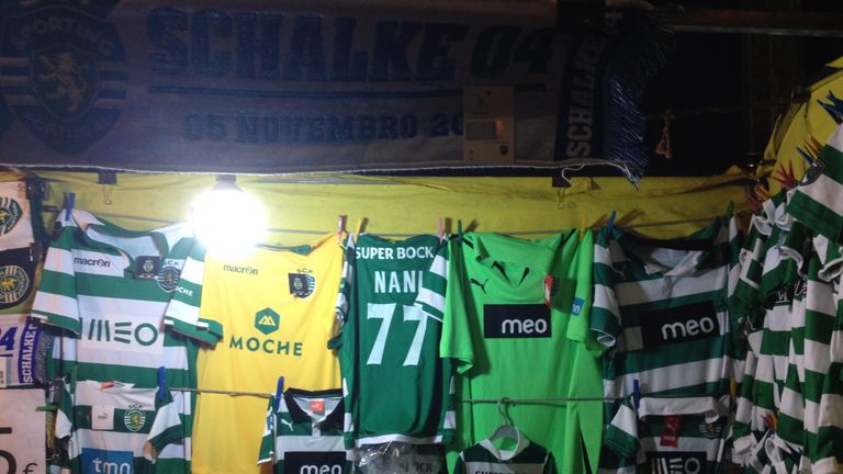 Nani's shirt on sale in Lisbon