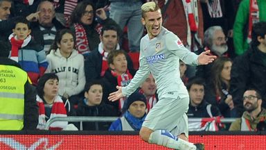Antoine Griezmann: Celebrates one of his goals for Atletico