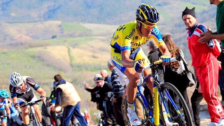 Alberto Contador was pushed to his limit by the fearsome Muro di Guardiagrele