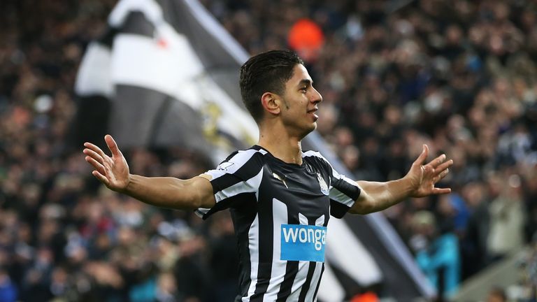 Ayoze Perez: Celebrates his second-half goal for the home side