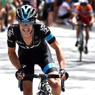 Richie Porte won the stage by nine seconds but Rohan Dennis, rear, retained the race lead