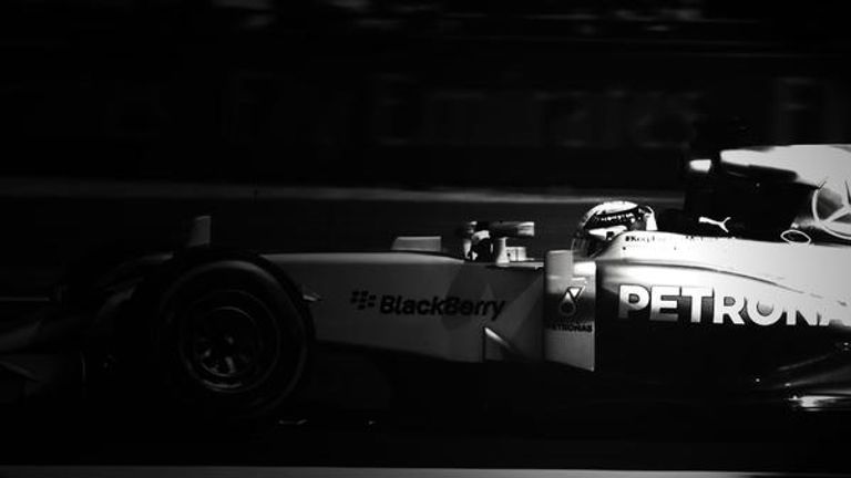 Sarah Warwick via Twitter: Lewis Hamilton in black and white at Silverstone
