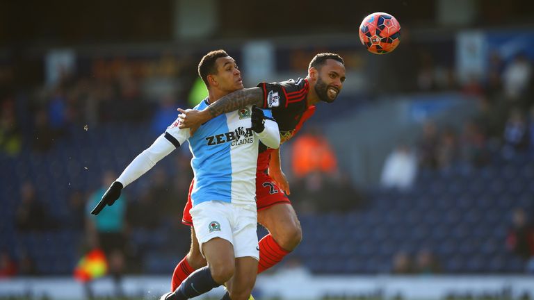Kyle Bartley fouls Joshua King to earn himself a red card