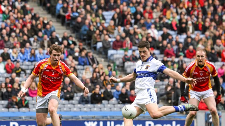 St Vincent's forward Diarmuid Connolly fires to the net during last year's All-Ireland final win over Castlebar Mitchels