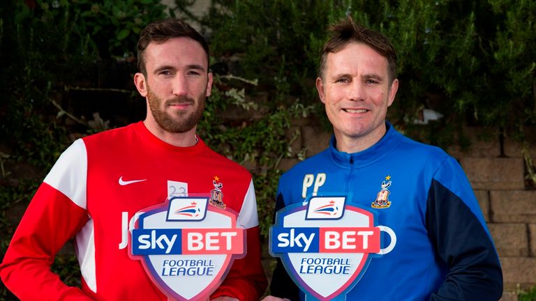 Rory McArdle and Phil Parkinson: Double award for Bradford City