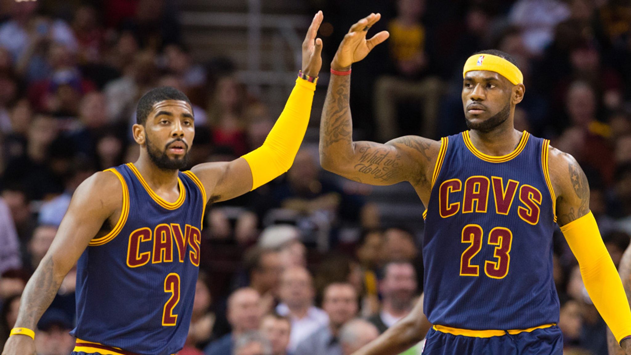 LeBron James, Kyrie Irving lead Cavs to improbable NBA title
