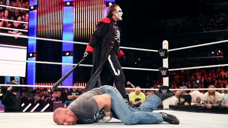 Sting laid out Triple H in a face off turned sour