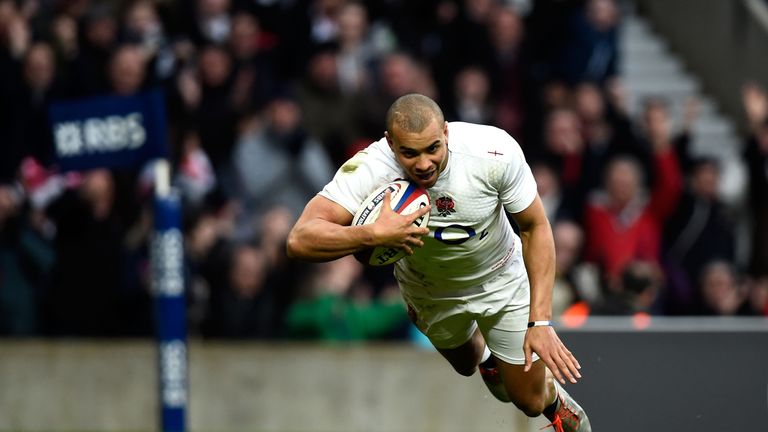 Jonathan Joseph: Goes over to score a try