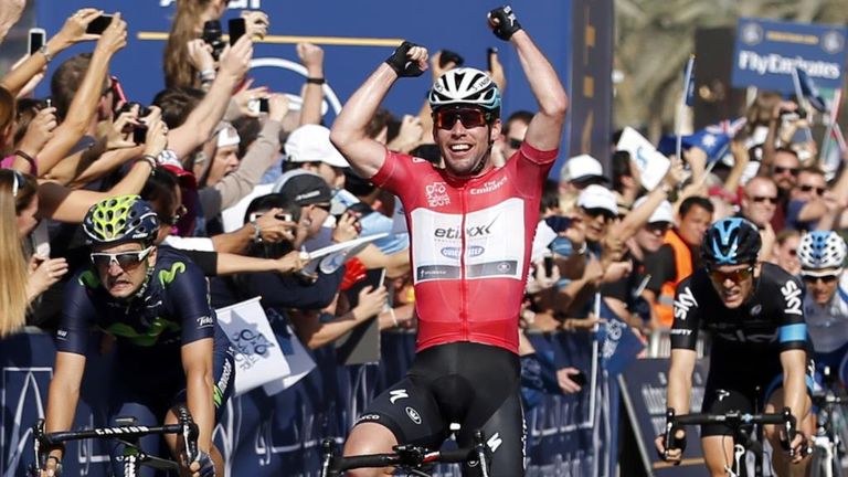 Mark Cavendish won his second stage of this year's Dubai Tour