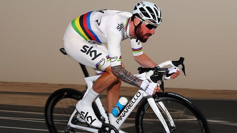 Wiggins finished third in stage three's time trial, nine seconds behind winner Niki Terpstra