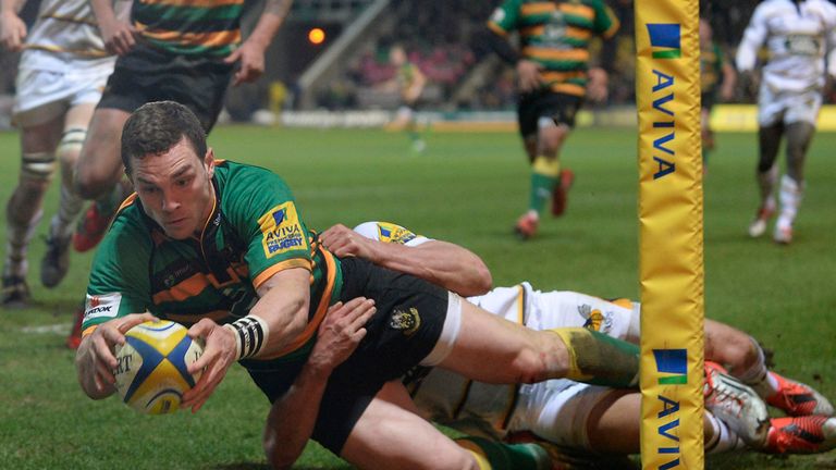 George North scoring against Wasps before his injury