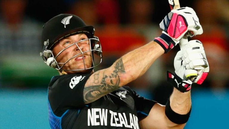 Brendon McCullum scored a rapid 50 as New Zealand beat Australia in Auckland earlier in the World Cup