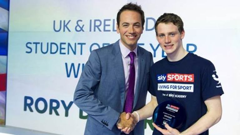 Rory Doherty: Receives his award from Nick Dougherty 