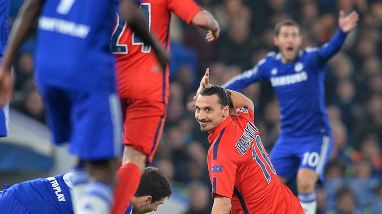 Zlatan Ibrahimovic will miss the first leg of PSG's quarter-final
