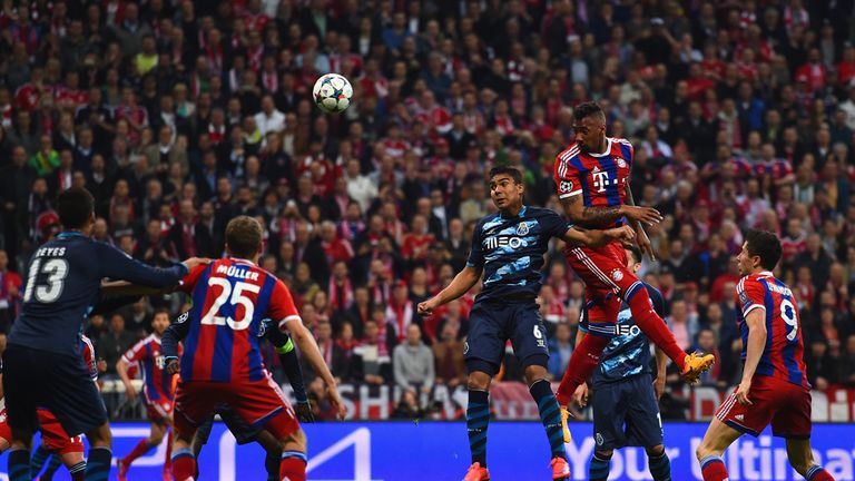 Jerome Boateng scores Bayern's second to erase Porto's first-leg lead