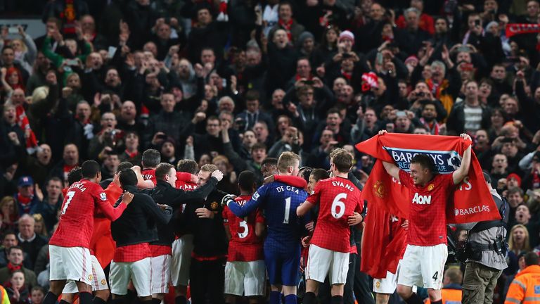 Manchester United celebrate their 20th top-flight title in 2013