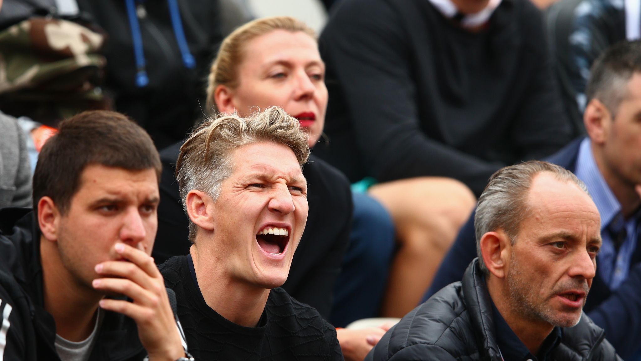 Bastian Schweinsteiger Cheers Girlfriend Ana Ivanovic To Victory At French Open Tennis News Sky Sports