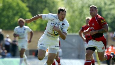 Saracens full-back Alex Goode breaks through to a score