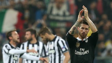 Sergio Ramos: Applauds fans at the final whistle
