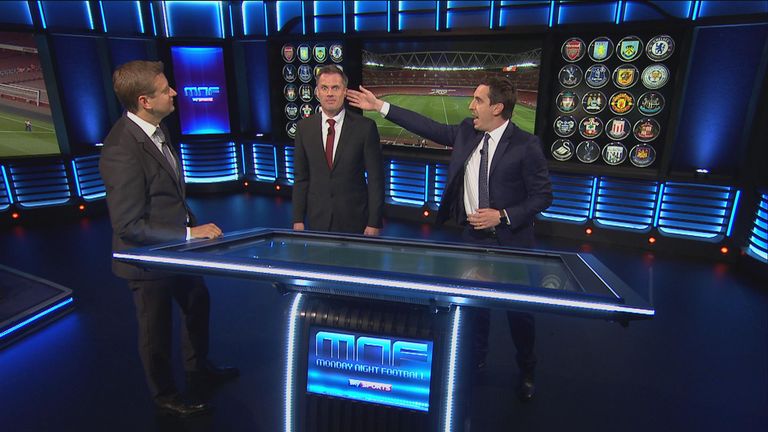 Gary used Jamie's head to show why Ospina should have dived with one hand, rather than two