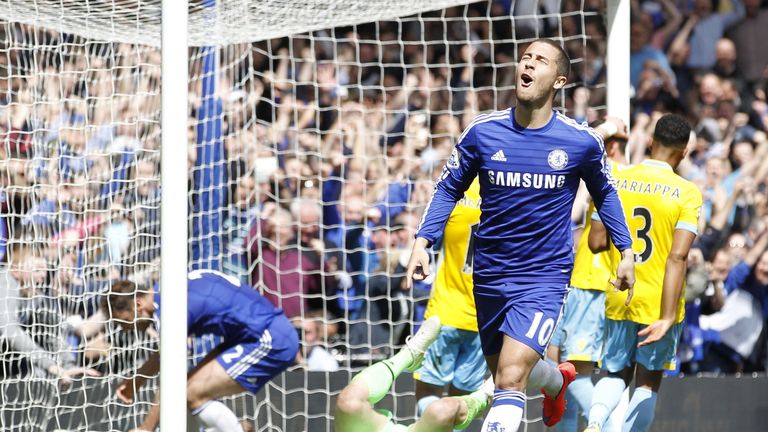 Eden Hazard's winner against Crystal Palace was his 37th Premier League goal since joining Chelsea