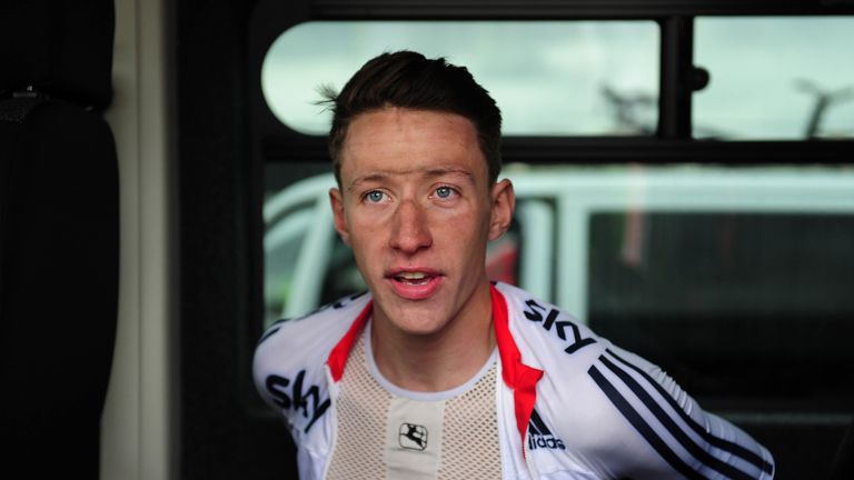 Josh Edmondson at last week's Tour de Yorkshire, where he was representing Great Britain