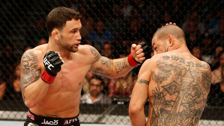 Frankie Edgar (left) may be McGregor's final featherweight test