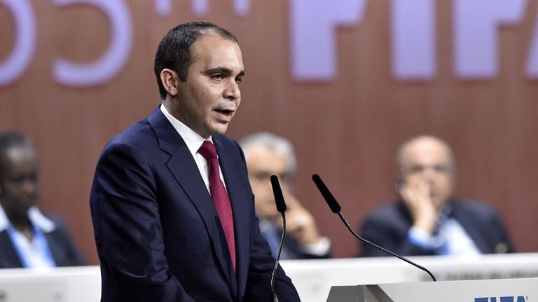 Prince Ali bin al Hussein challenged Blatter in last week's elections
