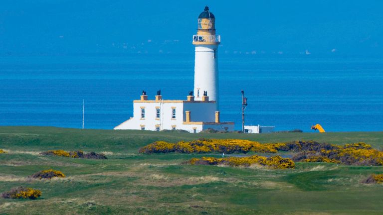 The famous lighthouse at Turnberry in south Ayrshire