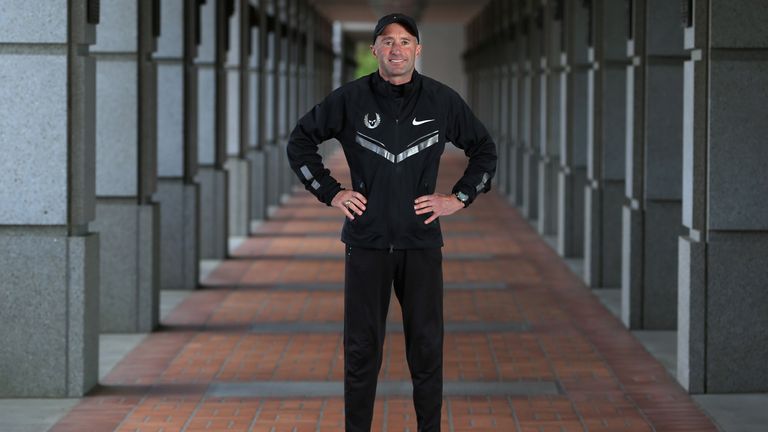 Coach Alberto Salazar of the Nike Oregon Project