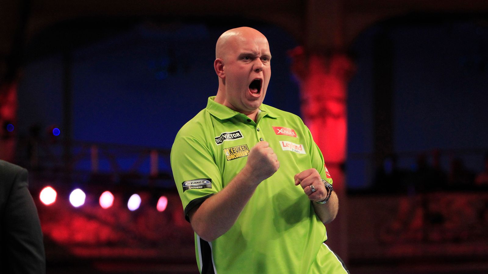 World No 1 Michael Van Gerwen and Adrian Lewis in World Grand Prix