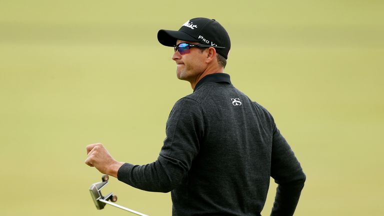 And Adam Scott will continue his quest for a first Claret Jug, also from three off the pace, on Monday