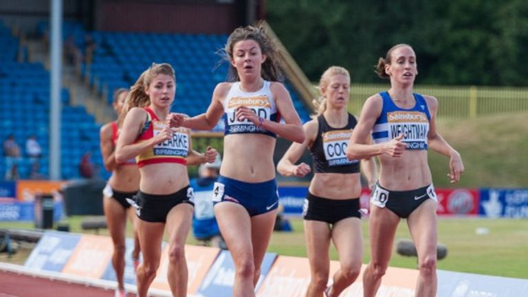 Jessica impresses at the British Championships after stepping up to the 1500m (copyright: Adrian Royle)