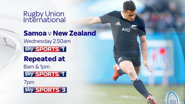 Samoa v New Zealand - Sky Sports 1 at 2.50am on Wednesday