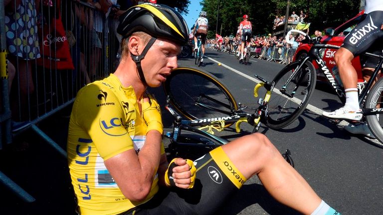 Tony Martin was forced to quit the Tour de France after breaking his collarbone in a crash on stage six