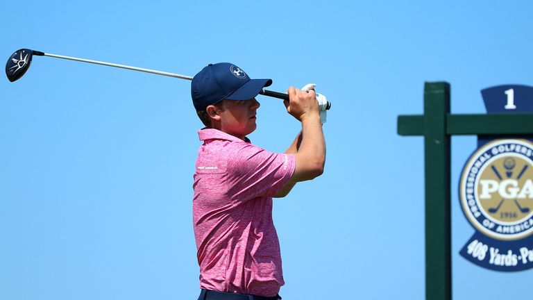 Spieth struggled to convert birdie chances until the 11th