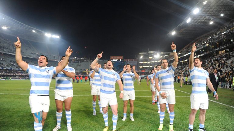 Argentina celebrate after completing their historic win