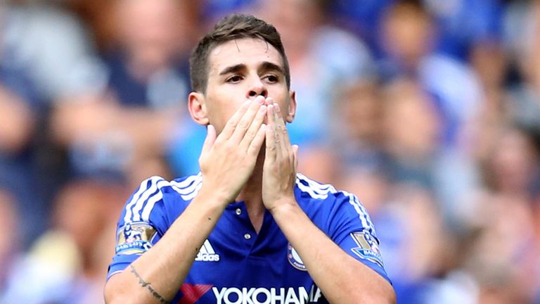 Chelsea's Oscar celebrates his opening goal