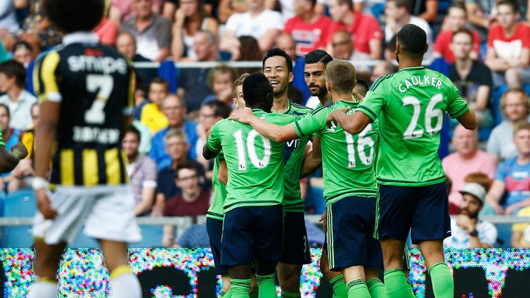 Pelle mobbed after scoring again