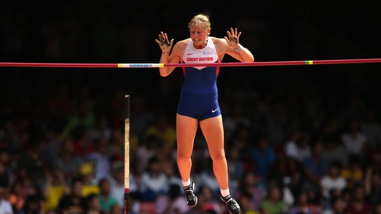 Holly in flying form at the 2015 World Championships in Beijing